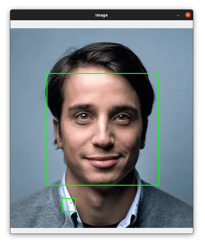Face detection on images with false positive