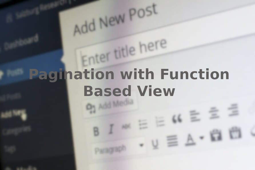 Django Pagination with Function Based View